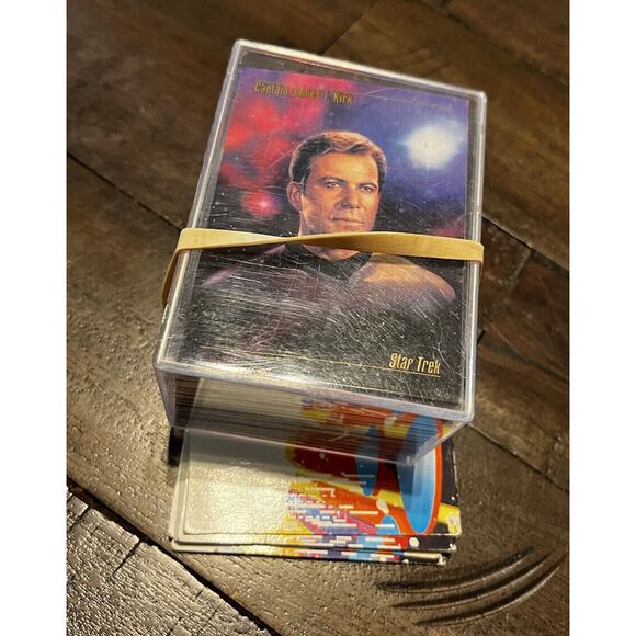 Vintage 1993 1991 Star Trek Collector Cards 83 Cards & 5 Cardboard Figure Cards - Picture 4 of 10